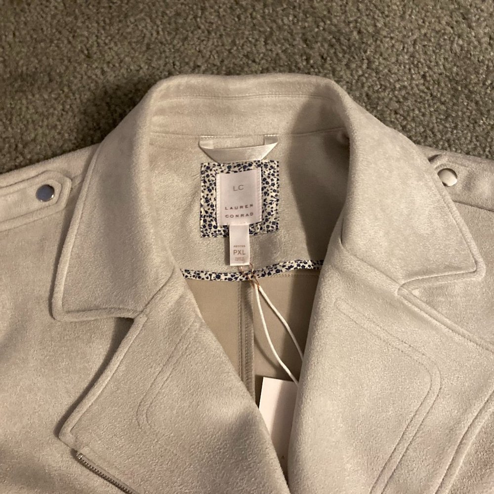 Women's suede moto jacket XLP - Picture 2 of 3
